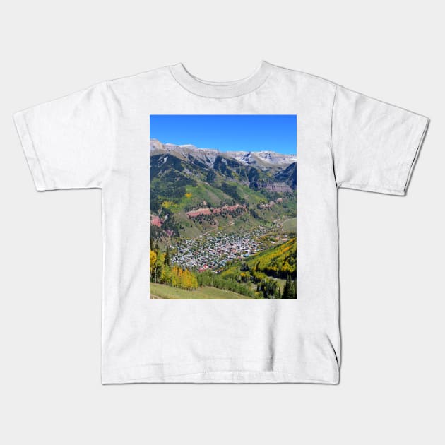 Telluride Colorado Kids T-Shirt by dltphoto